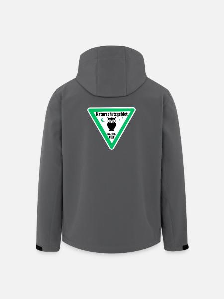 Naturschutzgebiet Nachteule - Recycelte Männer Softshell-Jacke von Stanley/Stella - Schwarz