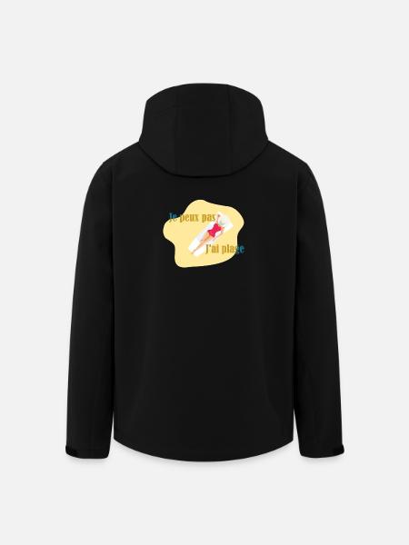 je peux pas j'ai plage - Veste softshell homme en polyester recyclé Stanley/Stella - noir