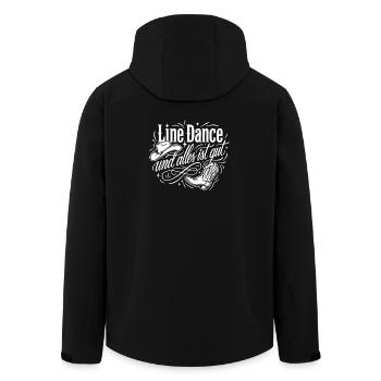 Line Dance Alles Ist Gut - Recycelte Männer Softshell-Jacke von Stanley/Stella - Schwarz - Hinten - AI Model Male 185 light (185cm)