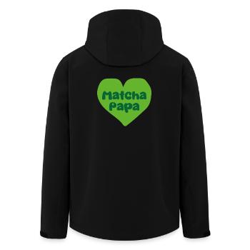 Matcha Dad Heart - Men’s Recycled Softshell Jacket by Stanley/Stella - black - Back - AI Model Male 185 light (185cm)
