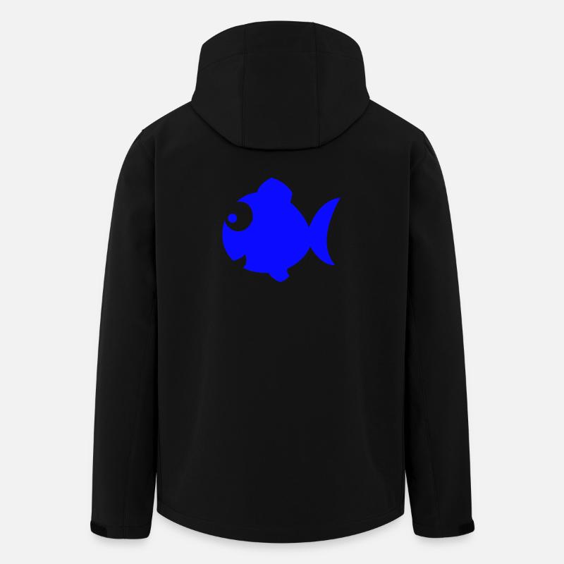 Fisch - Recycelte Männer Softshell-Jacke von Stanley/Stella - Schwarz