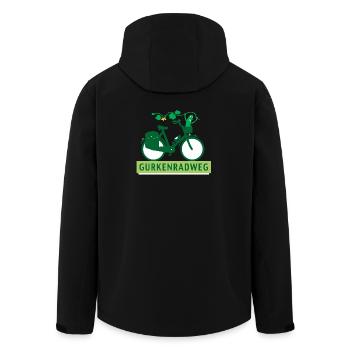 Gurkenradweg - Recycelte Männer Softshell-Jacke von Stanley/Stella - Schwarz - Hinten - AI Model Male 185 light (185cm)