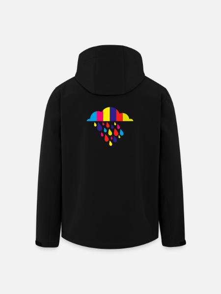 bunt herbst regen - Recycelte Männer Softshell-Jacke von Stanley/Stella - Schwarz