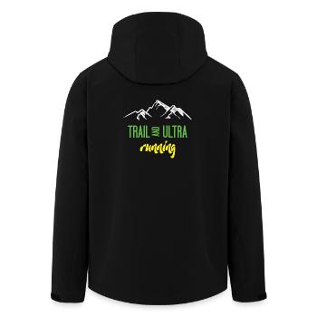 Trail Running und Ultra Running - Recycelte Männer Softshell-Jacke von Stanley/Stella - Schwarz - Hinten - AI Model Male 185 light (185cm)