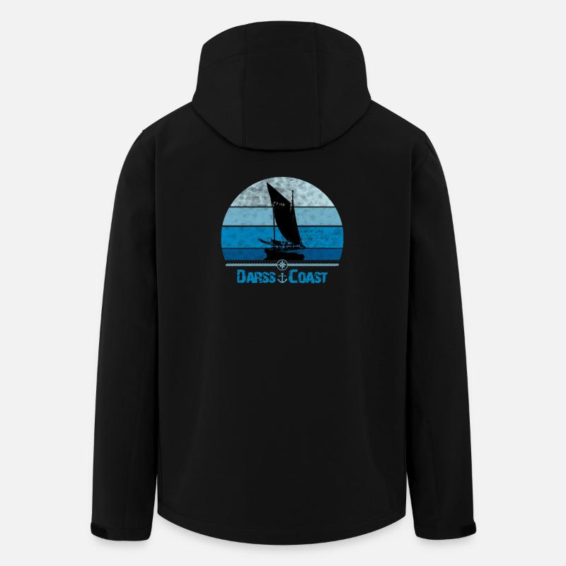 Darss Coast mit Zeesboot - Recycelte Männer Softshell-Jacke von Stanley/Stella - Schwarz
