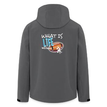 What is Life without Football textile Geschenkidee - Recycelte Männer Softshell-Jacke von Stanley/Stella - Anthrazit - Hinten - AI Model Male 185 light (185cm)