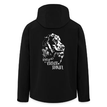 COCKER SPANIEL Chien Disant Chiens Dire Chiens - Veste softshell homme en polyester recyclé Stanley/Stella - noir - Dos - AI Model Male 185 light (185cm)