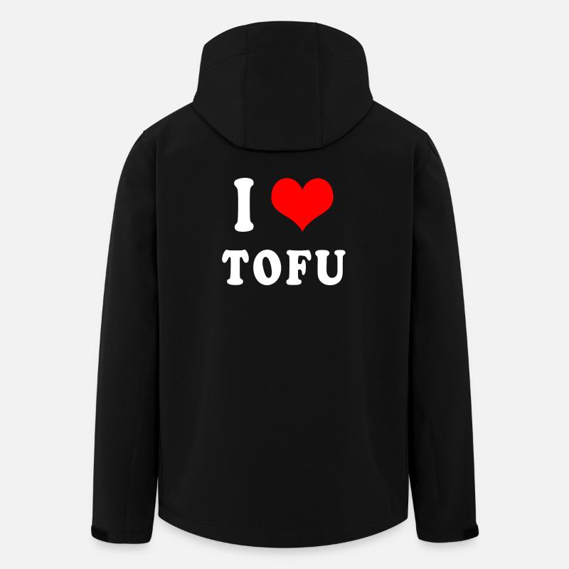 I love Tofu - Men’s Recycled Softshell Jacket by Stanley/Stella - black