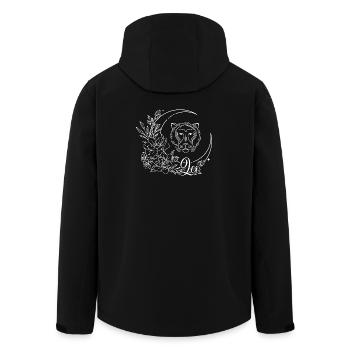 Luna Leo Lion Floral Lune - Veste softshell homme en polyester recyclé Stanley/Stella - noir - Dos - AI Model Male 185 light (185cm)