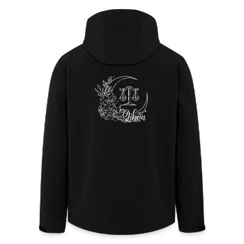 Emblème floral de la Balance - Veste softshell homme en polyester recyclé Stanley/Stella - noir - Dos - AI Model Male 185 light (185cm)