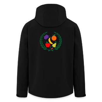 Frucht im Lorbeerkranz - Recycelte Männer Softshell-Jacke von Stanley/Stella - Schwarz - Hinten - AI Model Male 185 light (185cm)