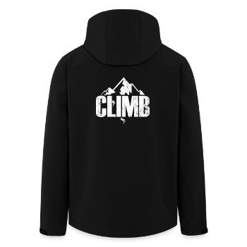 Climb - Men’s Recycled Softshell Jacket by Stanley/Stella - black - Back - AI Model Male 185 light (185cm)