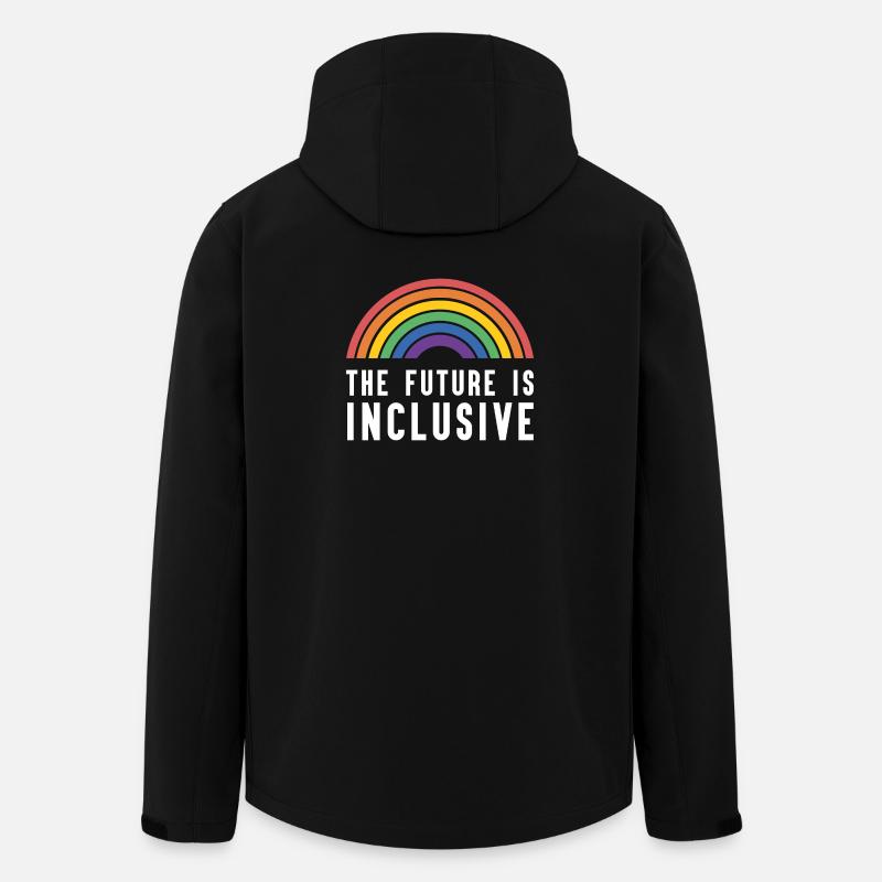 Pride Month LGBT - The Future is Inclusive - Men’s Recycled Softshell Jacket by Stanley/Stella - black