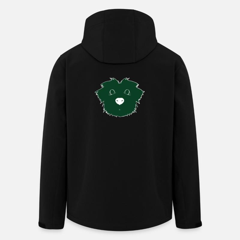 Grüner Hundewelpe - Recycelte Männer Softshell-Jacke von Stanley/Stella - Schwarz
