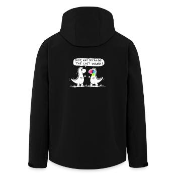 Dino dernière licorne drôle dinosaure cadeau - Veste softshell homme en polyester recyclé Stanley/Stella - noir - Dos - AI Model Male 185 light (185cm)