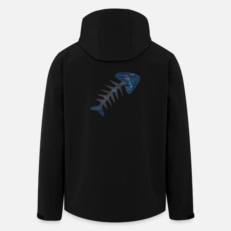 POISSON. POISSON D'AVRIL - Veste softshell homme en polyester recyclé Stanley/Stella - noir