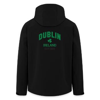Dublin - Irlande - Veste softshell homme en polyester recyclé Stanley/Stella - noir - Dos - AI Model Male 185 light (185cm)