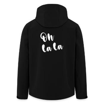 OH LA LA - Recycelte Männer Softshell-Jacke von Stanley/Stella - Schwarz - Hinten - AI Model Male 185 light (185cm)