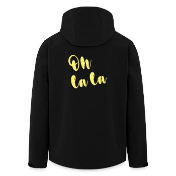 OH LA LA - Recycelte Männer Softshell-Jacke von Stanley/Stella - Schwarz - Hinten - AI Model Male 185 light (185cm)