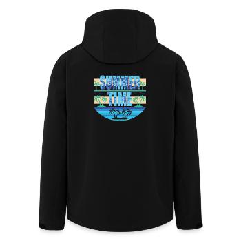 Summer Time - Men’s Recycled Softshell Jacket by Stanley/Stella - black - Back - AI Model Male 185 light (185cm)