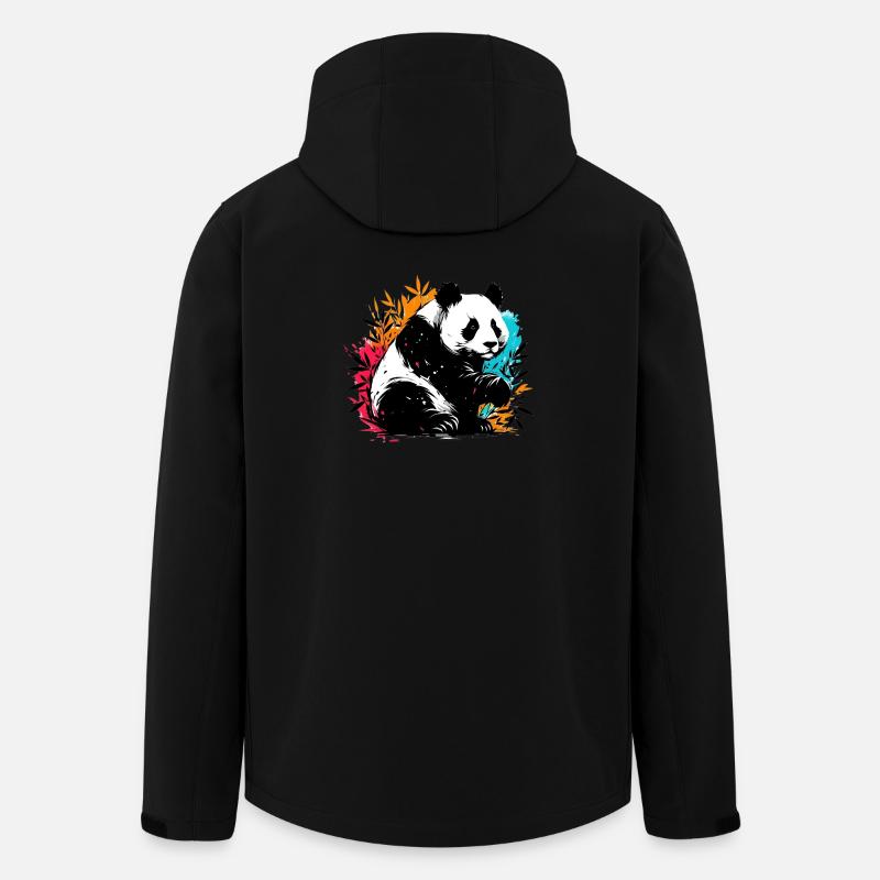 Panda - Recycelte Männer Softshell-Jacke von Stanley/Stella - Schwarz