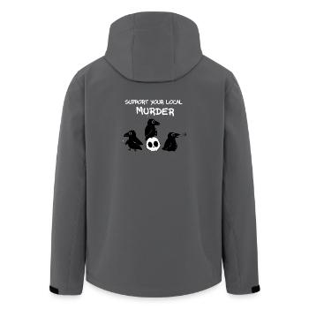 Support your local murder - Men’s Recycled Softshell Jacket by Stanley/Stella - anthracite - Back - AI Model Male 185 light (185cm)