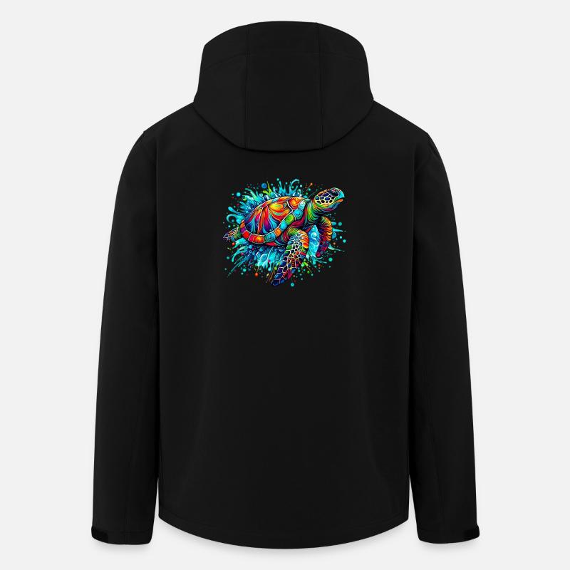 Schildkröte - Recycelte Männer Softshell-Jacke von Stanley/Stella - Schwarz