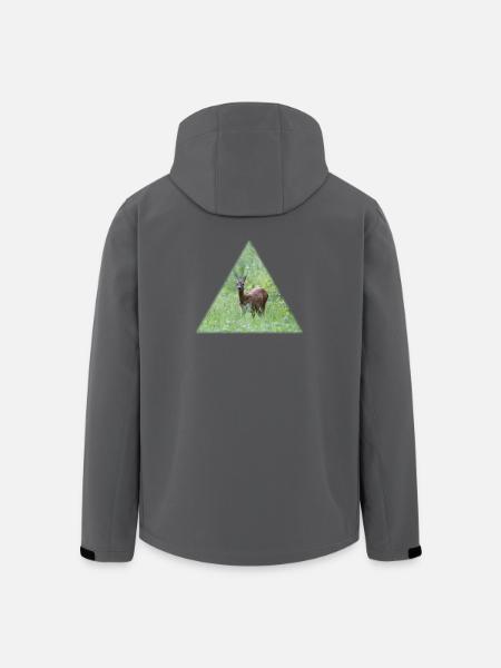Deer in the tall grass - Men’s Recycled Softshell Jacket by Stanley/Stella - black