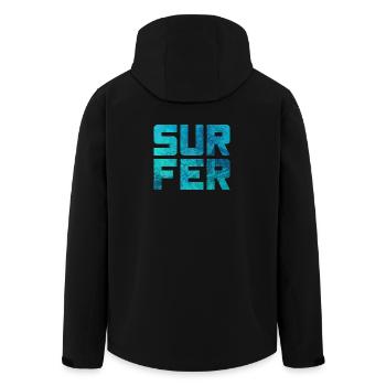 Surfer Mandala Muster surfen Camping Sport Wasser - Recycelte Männer Softshell-Jacke von Stanley/Stella - Schwarz - Hinten - AI Model Male 185 light (185cm)