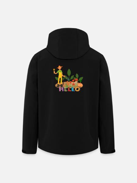 Hallo Gärtner – Gärtner und Blumen. - Recycelte Männer Softshell-Jacke von Stanley/Stella - Schwarz