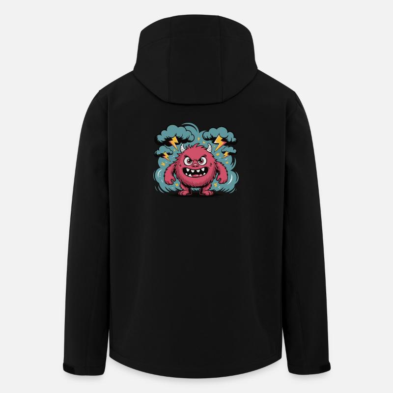Heftige Sturmmonster-Illustration - Recycelte Männer Softshell-Jacke von Stanley/Stella - Schwarz