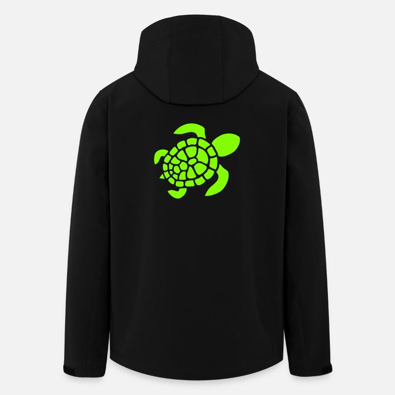 Turtle Logo Turtle Shell Pattern Icon - Men’s Recycled Softshell Jacket by Stanley/Stella - black