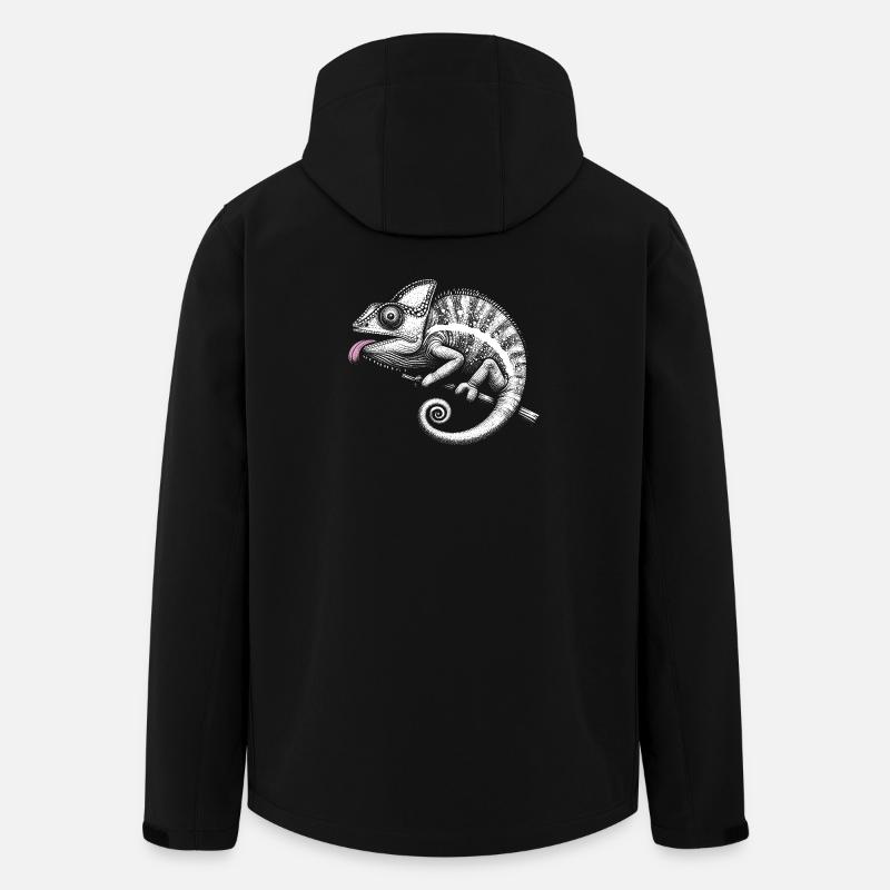 Chamäleon Pastell Stammeskunst - Recycelte Männer Softshell-Jacke von Stanley/Stella - Schwarz