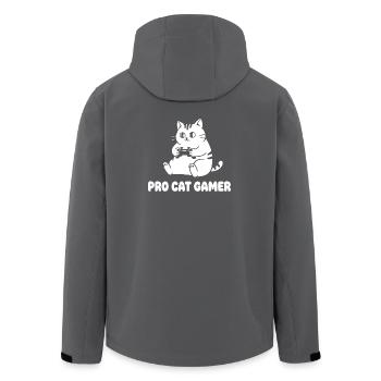 Pro Katze Gamer - Recycelte Männer Softshell-Jacke von Stanley/Stella - Anthrazit - Hinten - AI Model Male 185 light (185cm)