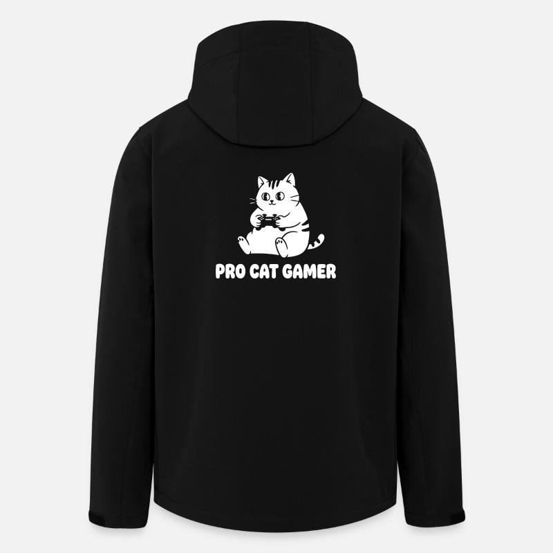 Pro Cat Gamer - Veste softshell homme en polyester recyclé Stanley/Stella - noir