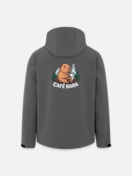 Café Bara - Funny Capybara T-Shirt - Men’s Recycled Softshell Jacket by Stanley/Stella - black