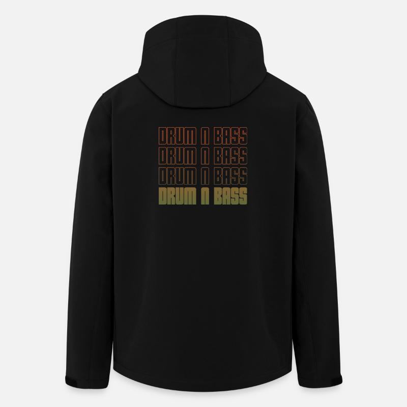 Drum N Bass Gradient Gitter - Recycelte Männer Softshell-Jacke von Stanley/Stella - Schwarz