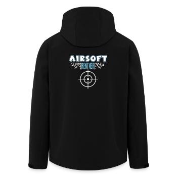Airsoft Airsofter Rentner Rente Ruhestand - Recycelte Männer Softshell-Jacke von Stanley/Stella - Schwarz - Hinten - AI Model Male 185 light (185cm)