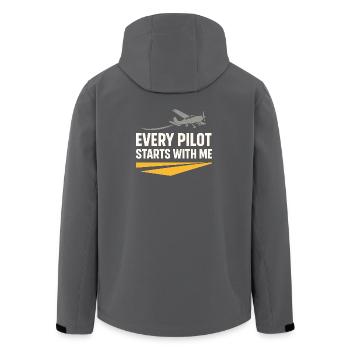 Flight Instructor Cfi Pilot Aviation Instructor - Men’s Recycled Softshell Jacket by Stanley/Stella - black - Back - AI Model Male 185 light (185cm)