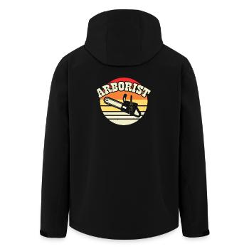 Baumpfleger Holzarbeiter Waldarbeiter Geschenk - Recycelte Männer Softshell-Jacke von Stanley/Stella - Schwarz - Hinten - AI Model Male 185 light (185cm)