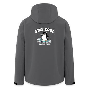 Restez au frais Penguin Surf Été - Veste softshell homme en polyester recyclé Stanley/Stella - charbon - Dos - AI Model Male 185 light (185cm)