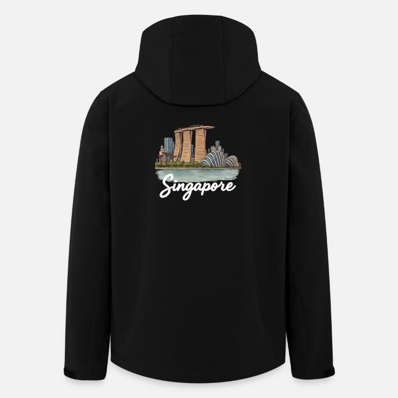 Singapur - Recycelte Männer Softshell-Jacke von Stanley/Stella - Schwarz