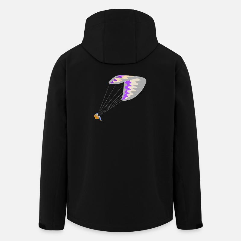 Gleitschirm - Recycelte Männer Softshell-Jacke Discoverer von Stanley/Stella - Schwarz