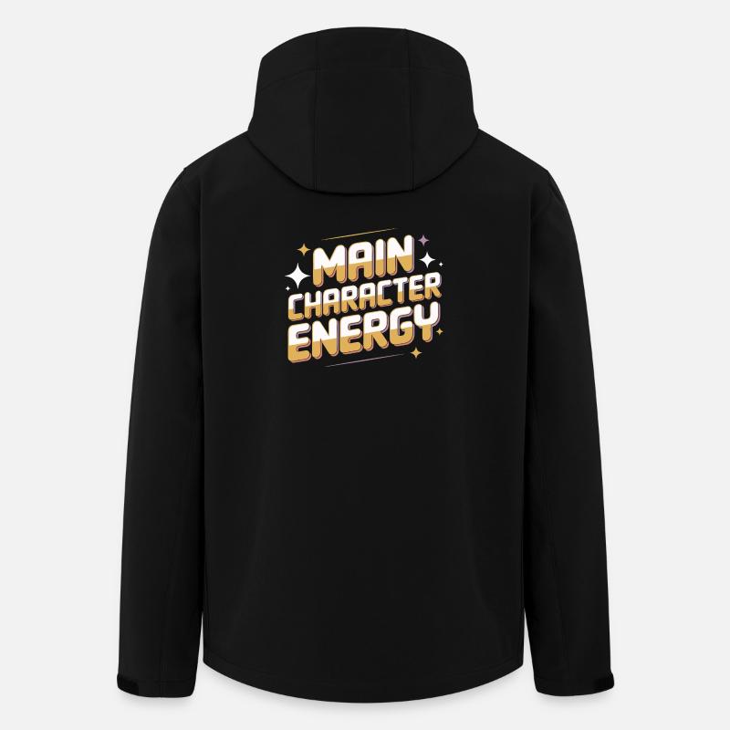Main Character Energy Graphic Tee - Men’s Recycled Softshell Jacket by Stanley/Stella - black