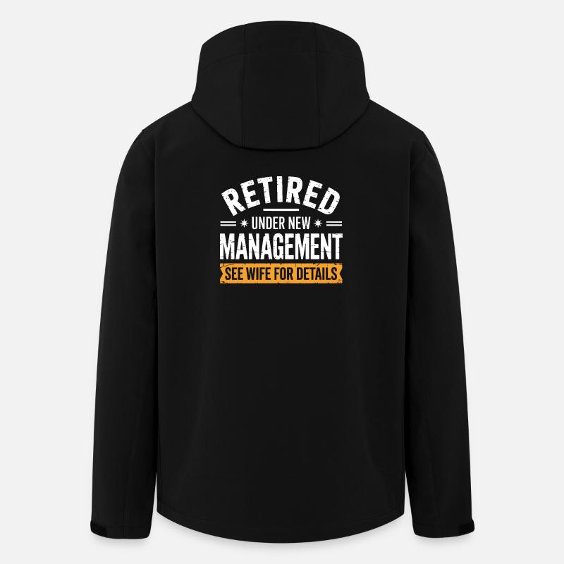 Retired Under New Management - Men’s Recycled Softshell Jacket by Stanley/Stella - black