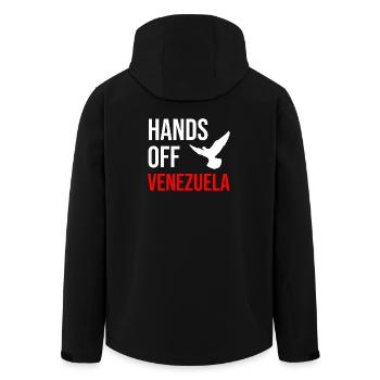 HANDS OFF VENEZUELA - Men’s Recycled Softshell Jacket by Stanley/Stella - black - Back - AI Model Male 185 light (185cm)