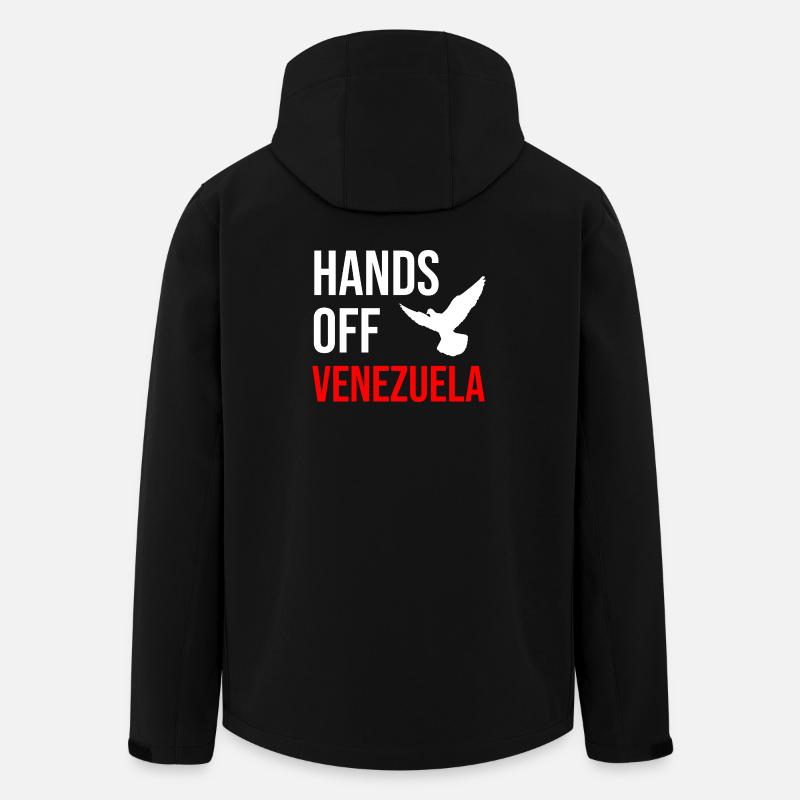 TOUCHE PAS AU VENEZUELA - Veste softshell homme en polyester recyclé Stanley/Stella - noir