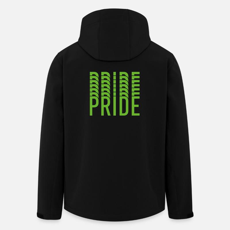Lime Green Pride Textdesign - Recycelte Männer Softshell-Jacke von Stanley/Stella - Schwarz