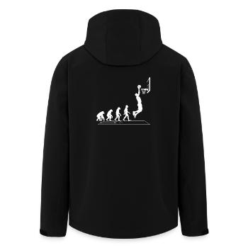 Évolution du dunking sur le terrain au basket-ball - Veste softshell homme en polyester recyclé Stanley/Stella - noir - Dos - AI Model Male 185 light (185cm)