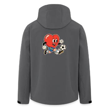 Herz Kicker Fußballherz - Recycelte Männer Softshell-Jacke von Stanley/Stella - Anthrazit - Hinten - AI Model Male 185 light (185cm)